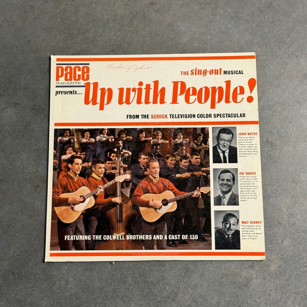 Up with People! The Sing-Out Musical Vinyl LP Pace Magazine 1965 Colwell Bros
